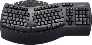 Photo 1 of Perixx Periboard-612 Wireless Ergonomic Split Keyboard with Dual Mode 2.4G and Bluetooth Feature, Compatible with Windows 10 and Mac OS X System, Black, US English Layout, (11354)
