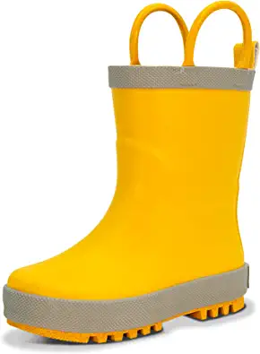 Photo 1 of Baby Toddler Kids Natural Rubber Rain Boots Easy-on with Soft Cotton Lining for Girls Boys. SIZE 7.5
