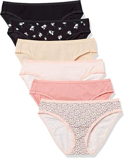 Photo 1 of Amazon Essentials Women's Cotton Bikini Brief Underwear, Multipacks (Available in Plus Size). SIZE XS
