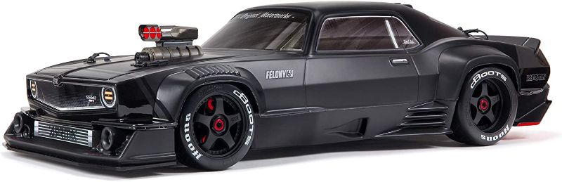 Photo 1 of ARRMA 1/7 Felony 6S BLX Street Bash All-Road Muscle Car RTR (Ready-to-Run Transmitter and Receiver Included, Batteries and Charger Required), Black, ARA7617V2T1