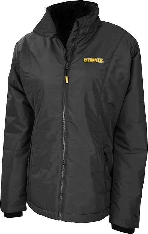 Photo 1 of DEWALTDCHJ077D1-L DCHJ077D1 Women's Quilted Heated Jacket, Black, Large. Missing Battery, Minor Use, Could Not Test Heating. 