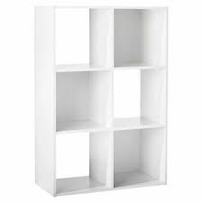 Photo 1 of 11" 6 Cube Organizer Shelf White. Box Packaging Damaged, Item is New.