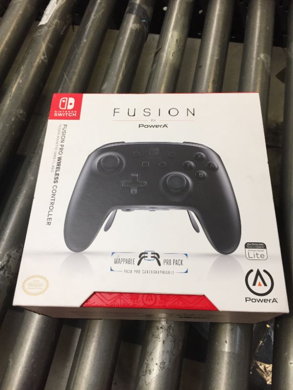 Photo 2 of PowerA Fusion Pro Wireless Controller for Nintendo Switch - White/Black, Nintendo Switch Lite, Gamepad, Bluetooth, Video Game Controller, Gaming Controller, Officially Licensed - Nintendo Switch. Minor Use, Powers on, All buttons Work.
