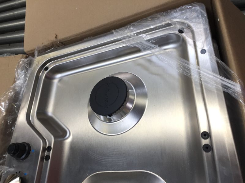 Photo 4 of 3-Burner Furrion RV Chef Collection™ Gas Cooktop,  Box Packaging Damaged, Minor Use, minor Scratches on item. 
