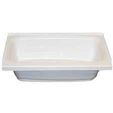 Photo 1 of 24" x 36" RH Drain Tub - White, No Box Packaging, Moderate Use, Scratches and Scuffs on item. 
