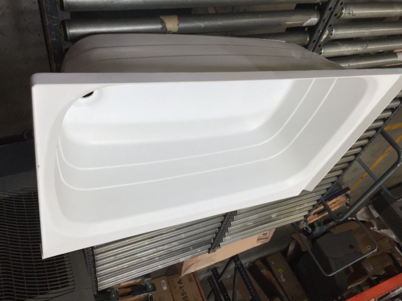 Photo 3 of 24" x 36" RH Drain Tub - White, No Box Packaging, Moderate Use, Scratches and Scuffs on item. 
