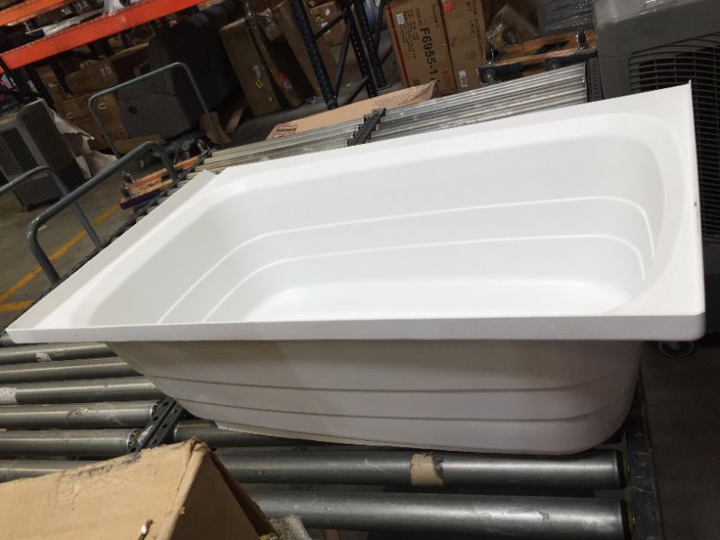 Photo 4 of 24" x 36" RH Drain Tub - White, No Box Packaging, Moderate Use, Scratches and Scuffs on item. 
