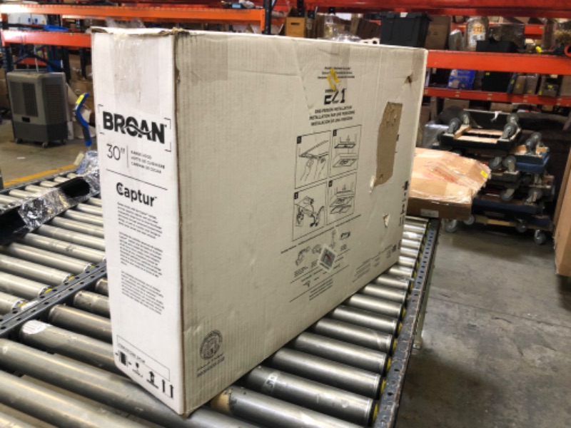 Photo 1 of Broan-NuTone BCDF130SS Glacier Convertible Range Hood Light Exhaust Fan for Under Cabinet Stainless Steel, 375 Max Blower CFM, 30-Inch