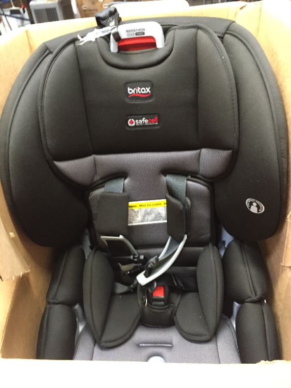 Photo 3 of Britax Marathon ClickTight Convertible Car Seat, Verve, Box Packaging Damaged, Moderate Use, Scratches and Scuffs Found on item, Hair Found on Item, Missing Some Parts-Hardware
