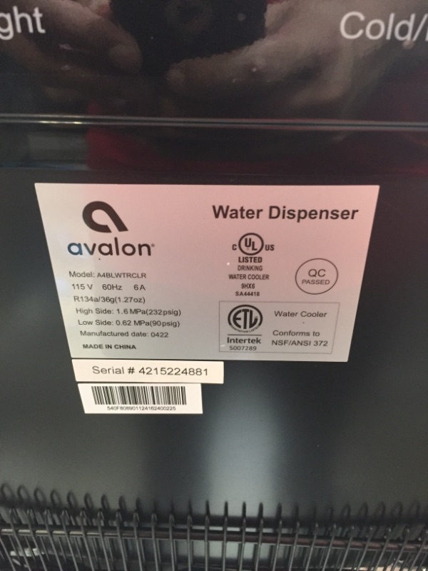 Photo 6 of Avalon Bottom Loading Water Cooler Water Dispenser with BioGuard- 3 Temperature Settings - Hot, Cold & Room Water, Durable Stainless Steel Construction, Anti-Microbial Coating- UL/Energy Star Approved
