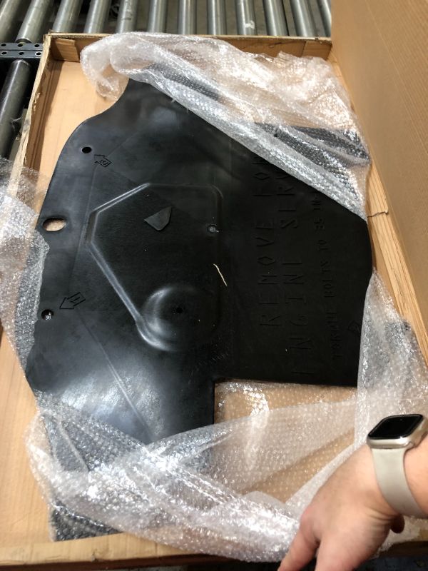 Photo 4 of Dorman - OE Solutions 924-255 Undercar Shield, Box Packaging Damaged, Moderate Use, Scratches and Scuffs Found on item, Broken Piece of 
Plastic Found in Box. 