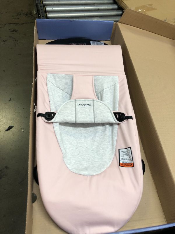 Photo 1 of BABYBJORN Bouncer Balance Soft - Light Pink/Gray, Jersey Cotton, Box Packaging Damaged, Minor Use
