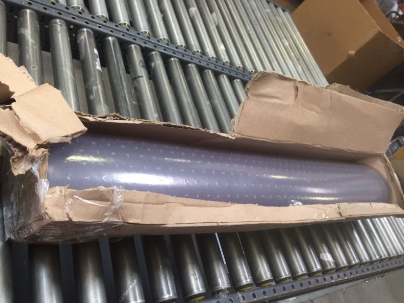 Photo 1 of 45 Inch Hard Plastic Office Mat, Box Packaging Damaged, Moderate Use, Scratches and Scuffs Found on Item.
