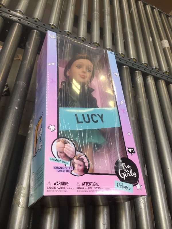 Photo 3 of I'm A Girly Fashion Doll Lucy w/ Brown Interchangeable Removable Synthetic Wig to Style - Fashionista Model Figure for Kids 8+ Years - 18"" Tall
