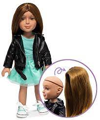 Photo 1 of I'm A Girly Fashion Doll Lucy w/ Brown Interchangeable Removable Synthetic Wig to Style - Fashionista Model Figure for Kids 8+ Years - 18"" Tall
