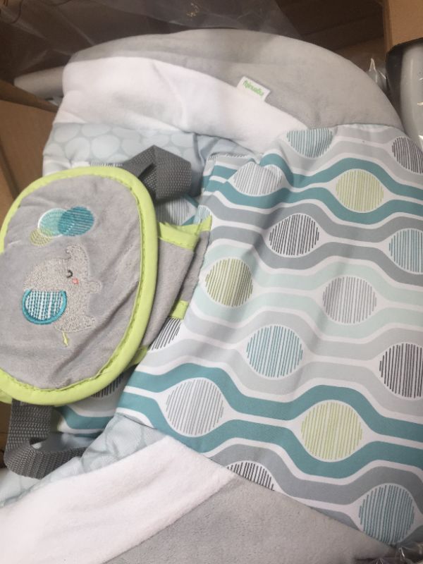 Photo 4 of Ingenuity SimpleComfort Lightweight Multi-Direction Compact Baby Swing - 6 Speeds, Nature Sounds & Vibrations - Everston, Box Packaging Damaged, Moderate Use, Scratches and Scuffs Found on item, Missing Parts, Hair Found on Item. 
