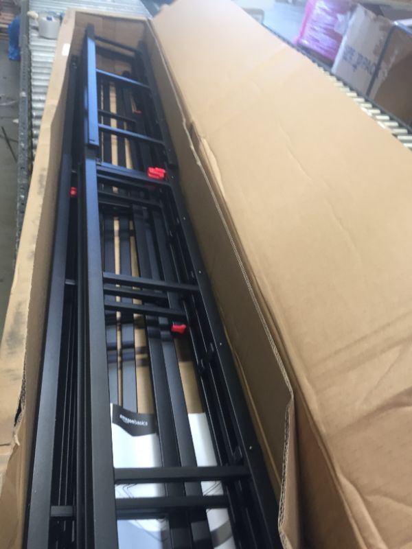 Photo 5 of Amazon Basics Smart Box Spring Bed Base, 9-Inch Mattress Foundation - King Size, Tool-Free Easy Assembly, Box Packaging Damaged, Moderate Use, Scratches and Scuffs on item, Missing Parts, and Hardware, Selling for Parts.
