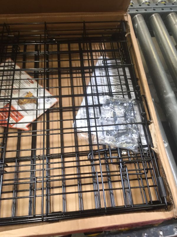 Photo 5 of MidWest Single Door iCrate Metal Dog Crate, 36", Box Packaging Damaged, Moderate Use, Scratches and Scuffs Found on Item.
