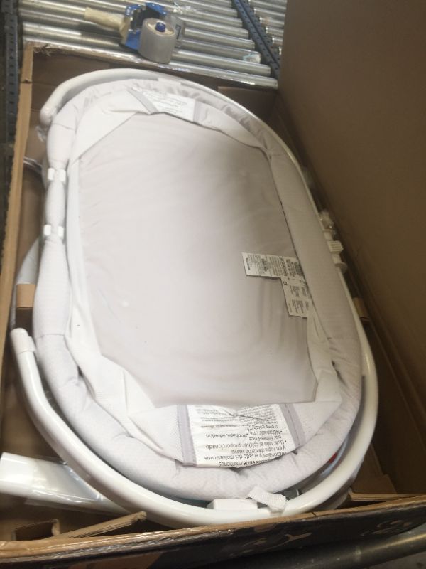 Photo 3 of Fisher-Price Soothing Motions Bassinet, Box Packaging Damaged, Moderate Use, Scratches and Scuffs Found on item, Missing Hardware and Parts, Dirty From Previous Use. 
