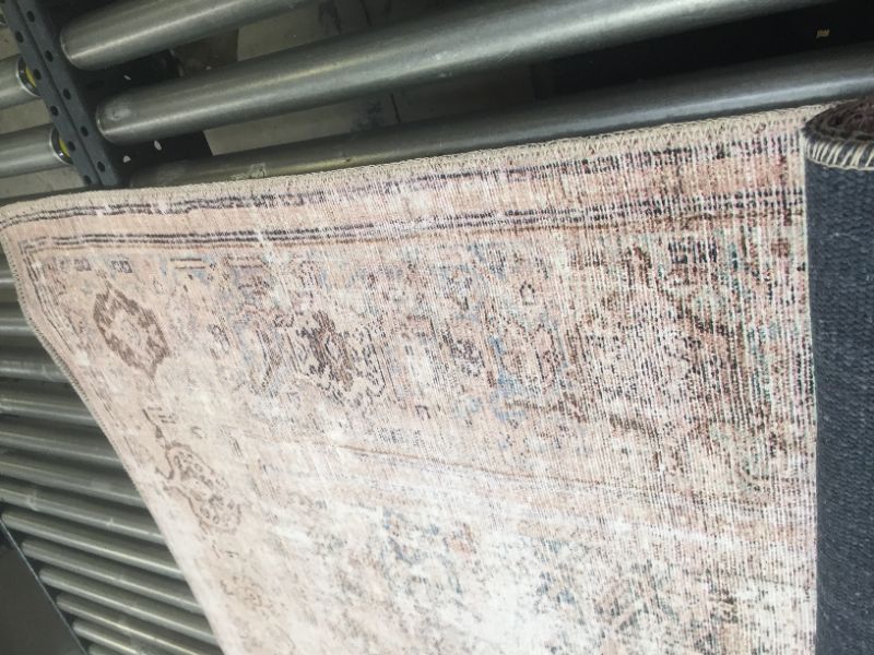 Photo 1 of Amber Lewis x Loloi Georgie 7'6" x 9'6" Ocean and Sand Area Rug, No Box Packaging, Minor Use, Creases and Wrinkles in Item, Hair Found on Item, Minor Fraying on Edges, Tape Found on Rug

