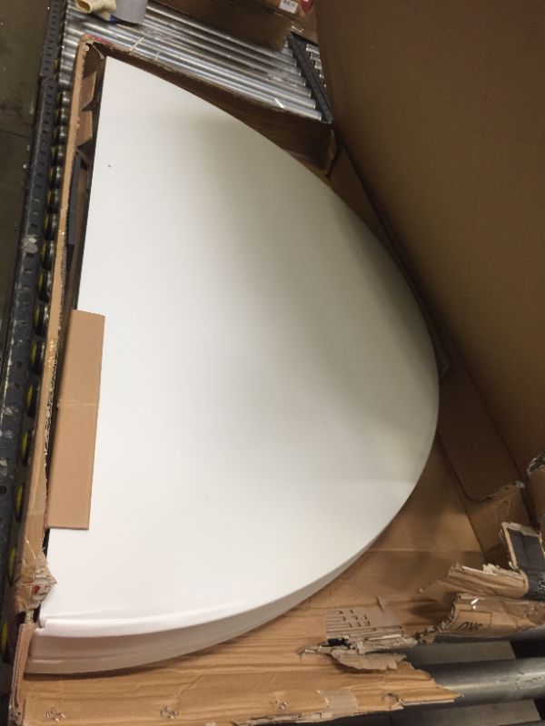 Photo 1 of 4ft Round Folding Table, Box Packaging Damaged, Moderate Use, Scratches and Scuffs Found on Item, Creases and Dents in Corner as Shown in Pictures