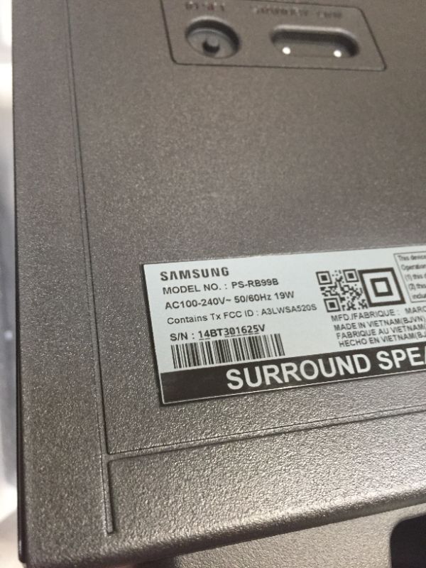 Photo 12 of SAMSUNG HW-Q990B/ZA 11.1.4ch Soundbar w/Wireless Dolby Atmos/DTS:X, Rear Speakers, Q Symphony, SpaceFit Sound+, Airplay 2, Adaptive Sound, Game Pro Mode, 2022, Box Packaging Damaged, Opened for Inspection, Item is New, Item Turns on and Works. 