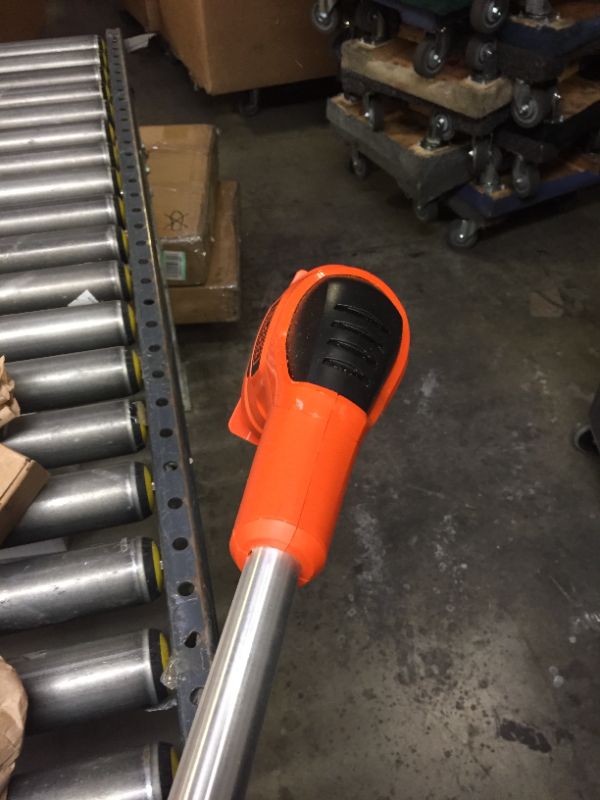 Photo 5 of Black & Decker MTC220 Max Cordless Lithium-Ion 3-in-1 Trimmer/Edger & Mower, Orange/ Black, Box Packaging Damage, Moderate Use, Scratches and Scuffs Found on Item, Hardware Loose in Box, Missing Hardware, Tested, works, Dirty From Previous Use