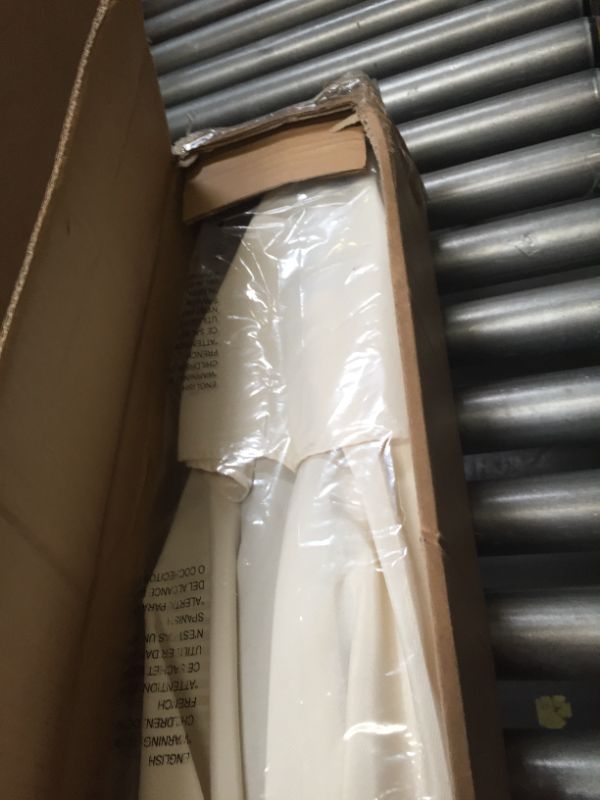 Photo 4 of 5ft Beige Patio Umbrella. Only Umbrella, Box Packaging Damaged, Moderate Use, Scratches and Scuffs Found on Item, Missing PArts
