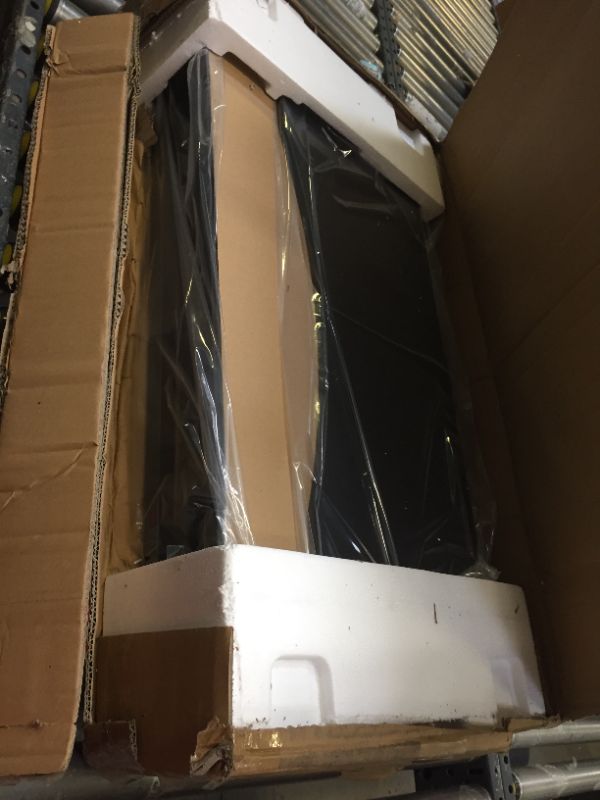 Photo 3 of VIVO Black Height Adjustable Standing Desk Monitor Riser 32" Sit Stand Workstation Tabletop, Box Packaging Damaged, Minor Use, Could Not Test Item