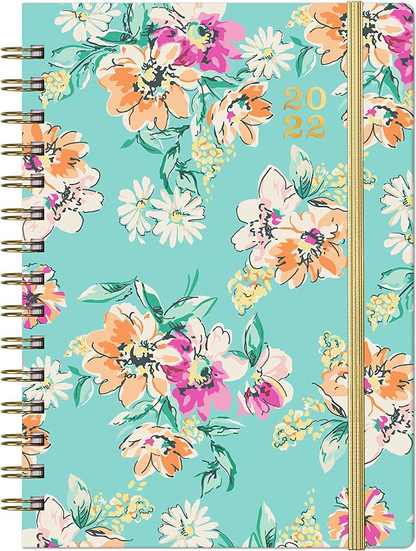 Photo 1 of 2022 Planner- Weekly Monthly Planner January - December 2022, 6.4'' x 8.5'' Planner 2022, 12 Monthly Planner with Flexible Cover & Inner Pocket, Elastic Closure. Pack of 2
