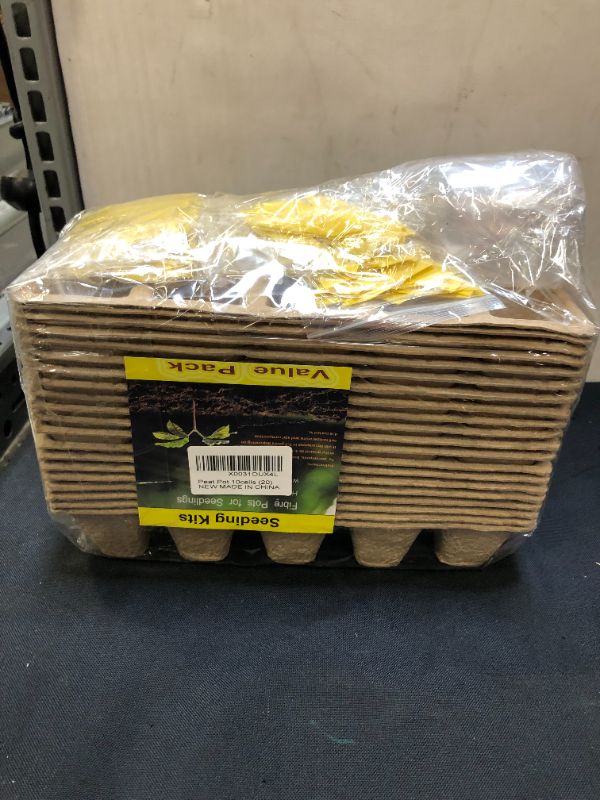 Photo 1 of 200Cells Seedling Start Trays with Drain Holes,20pcs Peat Pots Seedling Pots Biodegradable,Seedling Starter Kit,Organic Germination Plant Starter Trays(200xLabels,2xTransplant Tools,1xSpray Bottle)
