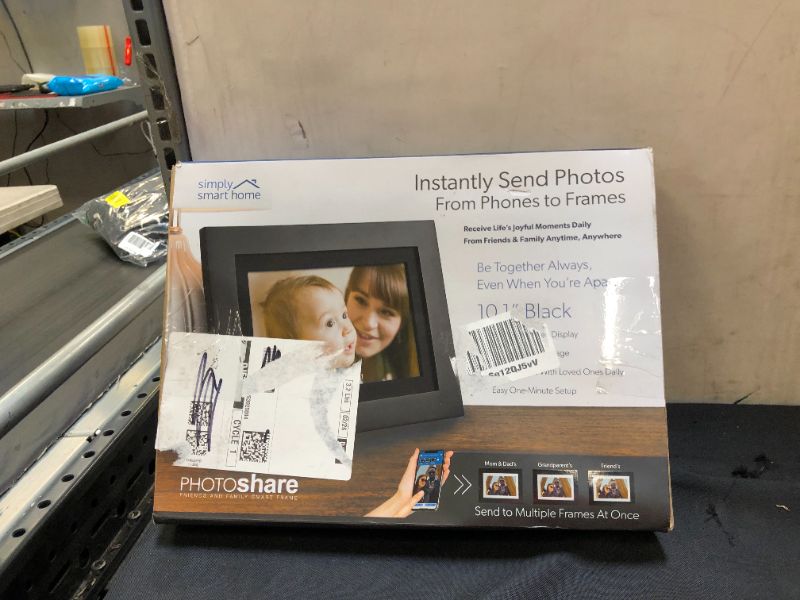 Photo 1 of SimplySmart Home PhotoShare Friends and Family Smart Digital Photo Frame, WiFi, 8 GB, Over 5,000 Photos, HD, 10.1” Black, iOS & Android
