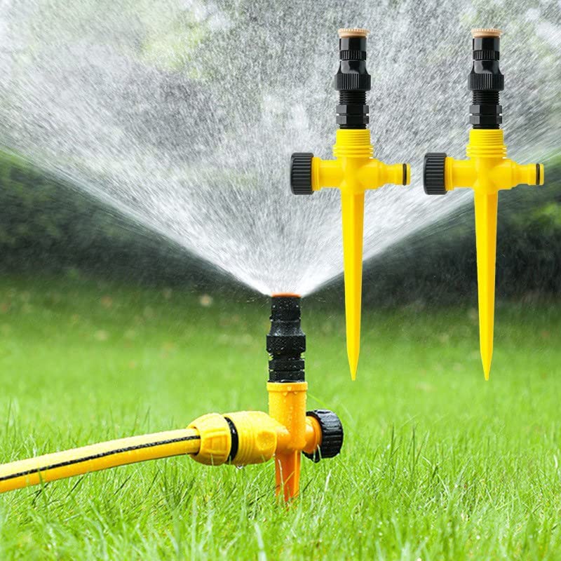 Photo 1 of 2PC 360° Rotation Auto Irrigation System Garden Lawn Sprinkler Patio, Multifunction-Adjustable Garden Sprinkler for Outdoor Grass Garden Yard Lawns, Automatic Garden Lawn Sprinkler Irrigation