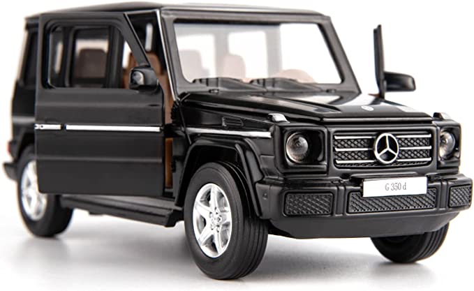 Photo 1 of Diecast Model Cars Toy Cars, Benz G350 AMG 1:32 Scale Alloy Pull Back Toy Car with Sound and Light Toy for Girls and Boys Kids Toys (Black)
