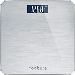Photo 1 of Weight Scale, Precision Digital Body Bathroom Scale with Step-On Technology, Brushing Finish, 6mm Tempered Right Angle Glass Easy Read Backlit LCD Display, 400 Pounds

