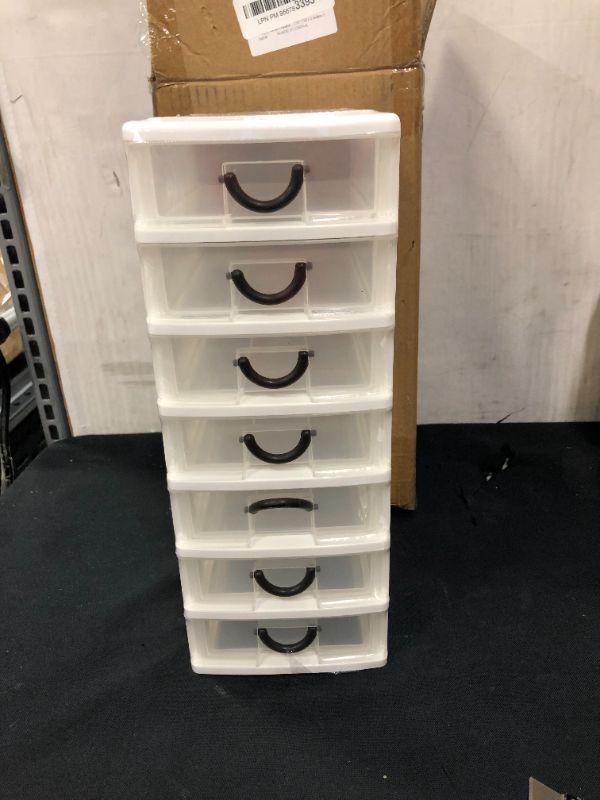 Photo 1 of 7.1" x 5.1" x 13.2 mini organizer box storage case with 7 clear drawers 