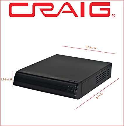 Photo 2 of Craig CVD512a Compact DVD Player with Remote in Black Compatible with DVD/DVD-R/DVD-RW/JPEG/CD-R/CD-RW/CD Progressive Scan Multilingual Supported