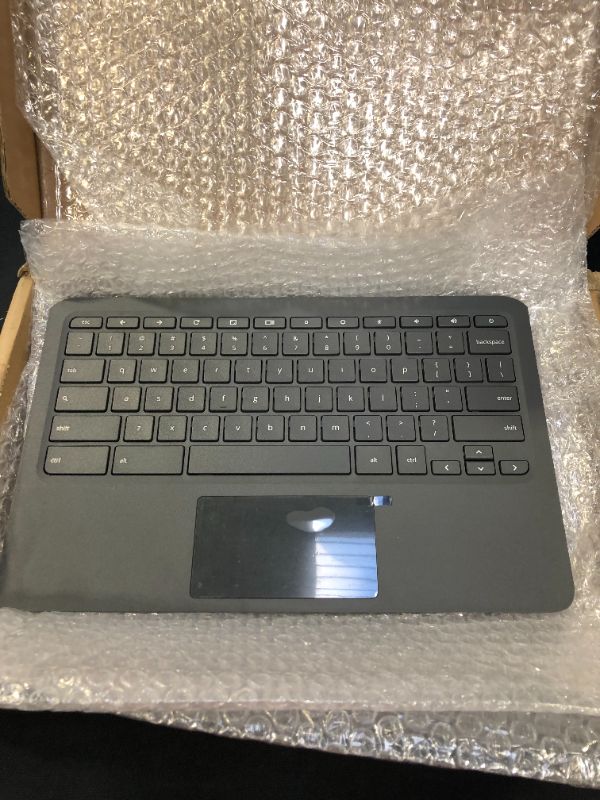 Photo 2 of Replacement for HP Chromebook 11 G7 EE Laptop Upper Case Palmrest Keyboard Touchpad Assembly Part L52573-001 EA0G5003010