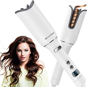 Photo 1 of BEAUTURAL Automatic Hair Curler, Portable Auto Hair Curling Iron Wand with LCD Display, Adjustable 5 Temperature, Curls and Timer Settings, Fast Heating for Hair Styling

