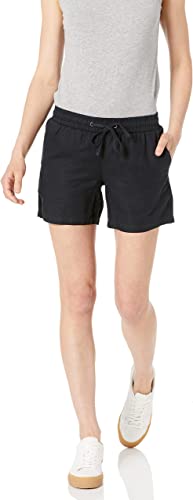 Photo 1 of Amazon Essentials Women's 5" Inseam Drawstring Linen Blend Short - SMALL -