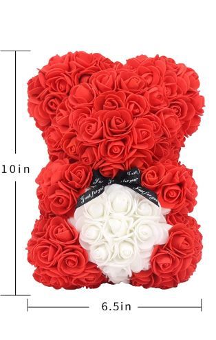 Photo 1 of 10 INCH ROSE BEAR RED