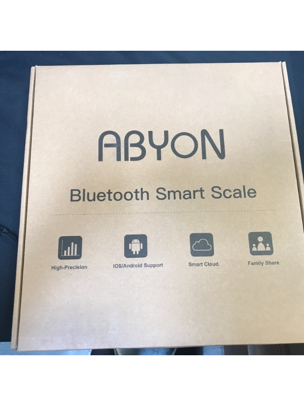 Photo 1 of ABYON Bluetooth Smart Bathroom Scale for Body Weight Digital Body Fat Scale,Auto Monitor Body Weight,Fat,BMI,Water, BMR, Muscle Mass with Smartphone APP,Fitness Health Scale 