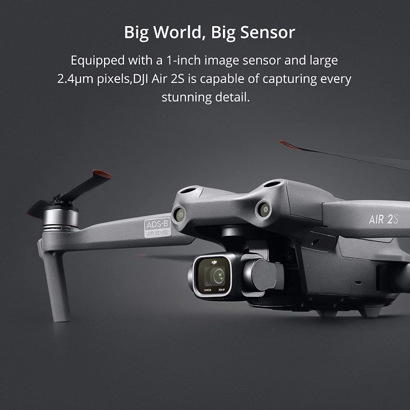 Photo 1 of DJI Air 2S Fly More Combo with Smart Controller - Drone with 4K Camera, 5.4K Video, 1-Inch CMOS Sensor, 4 Directions of Obstacle Sensing, 31-Min Flight Time, Max 7.5-Mile Video Transmission, Gray
