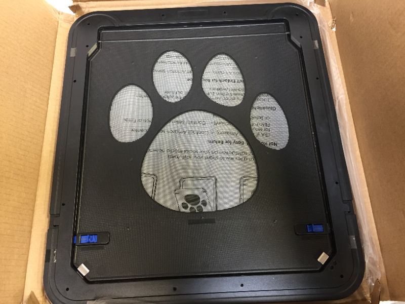 Photo 1 of Companet Pet Screen Door Sliding Screen Dogs Door with Magnetic Flap Automatic Lockable Dog Screen Gate for Small/Medium Dog and Cat- L
