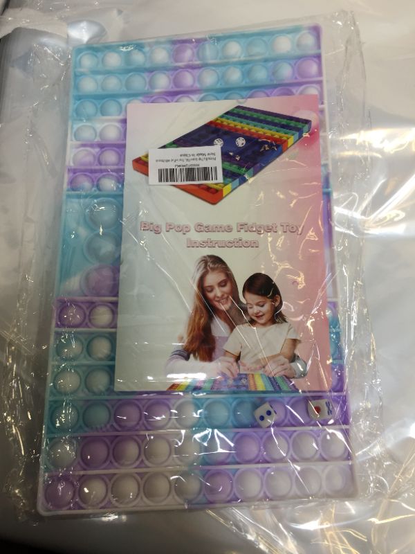 Photo 1 of Big Pop Game Board with Dice Its for Kids, Giant Bubble Pop Fidget Game Sensory Toys for Adults Boys Girls Interactive Jumbo Popper Stress Relief Fidget Toys Gifts for Parent-Child Time
