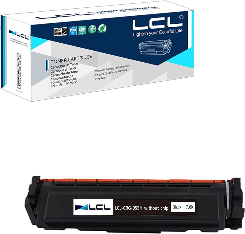 Photo 1 of LCL Compatible Toner Cartridge Replacement for Canon 055 055H CRG-055 CRG-055H 3020C001 Color imageCLASS MF740C MF741Cdw MF743Cdw MF745Cdw MF746Cdw LBP660C Printer?1-Pack Black Without chip
