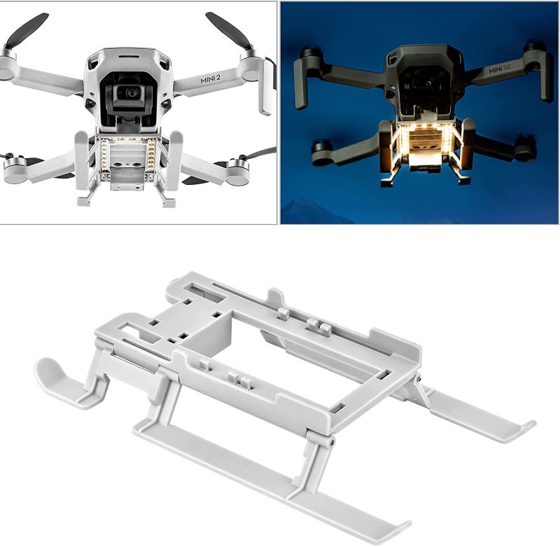 Photo 1 of LED Light Landing Gear for DJI Mini 2 /Mini SE/Mavic Mini,Foldable Landing Gear Heightened Leg Night Flight Light kit,USB Chargeable ---FACTORY SEALED---
