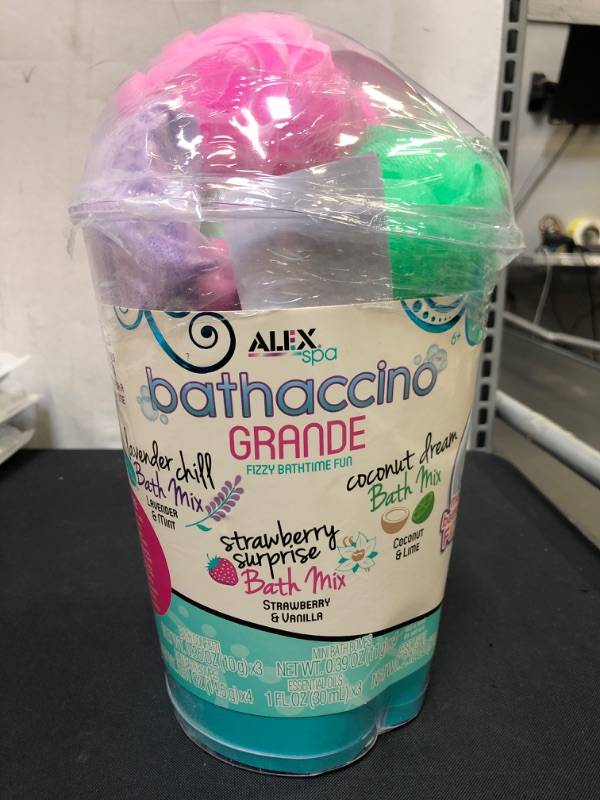 Photo 1 of ALEX SPA BATHACCINO GRANDE FIZZY BATHTIME FUN (PACKAGE IS SQUISHED) 
