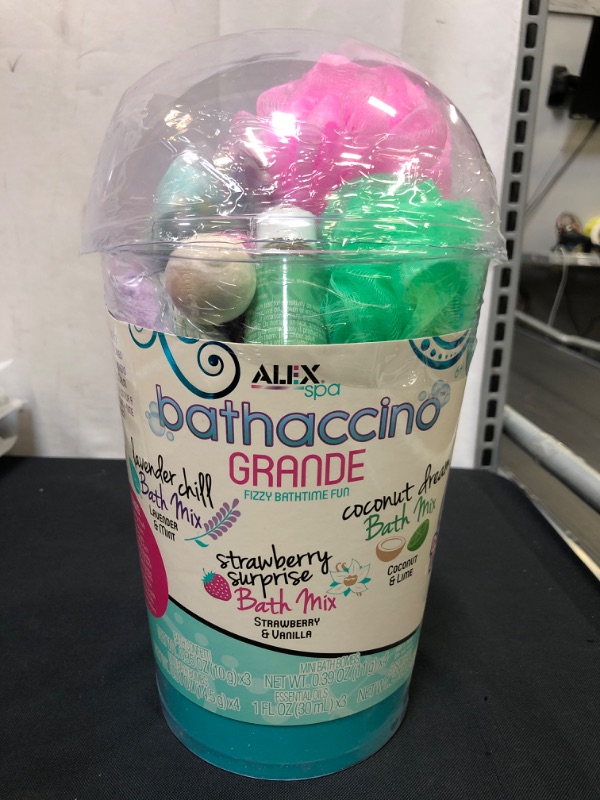 Photo 1 of ALEX SPA BATHACCINO GRANDE FIZZY BATHTIME FUN (PACKAGE IS SQUISHED) 
