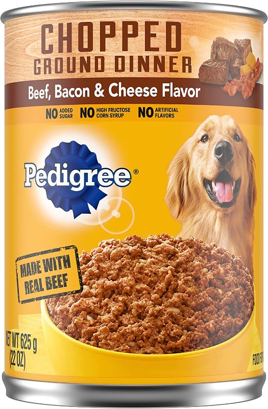 Photo 1 of  Dog Food, Chunky Beef Bacon & Cheese, 22-oz.- 12 Cans, BEST BY-11/15/2023